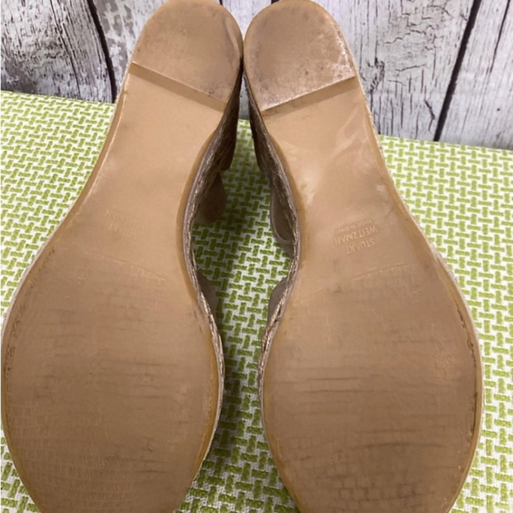 Stuart Weitzman’s Sohojute Limited Edition Gorgeous Woven Braided Wedges 8.5M - Picture 14 of 15